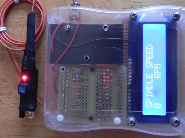 Arduino IR Lathe Tachometer