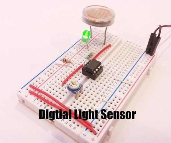 Digital Light Sensor Using LM358
