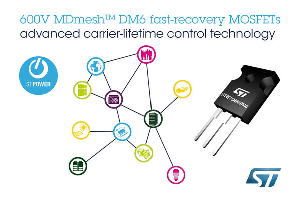 Fast-Recovery Super-Junction MOSFETs from STMicroelectronics Bring Superior Performance to Bridge and ZVS Converters