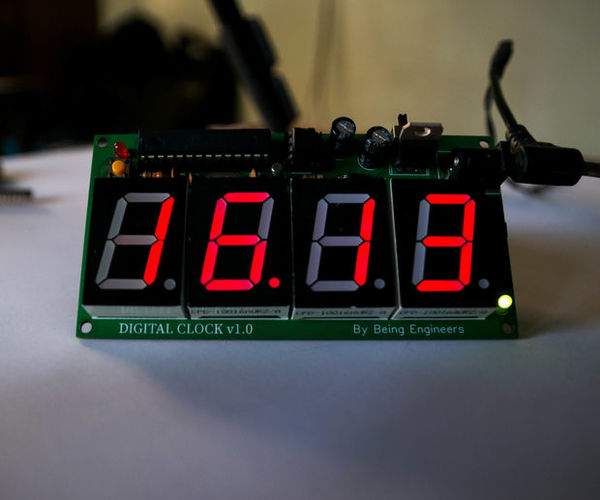 DIY Digital Clock With 7 Segment LED Display
