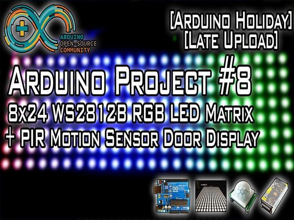 LED Matrix + Motion Sensor Door Display