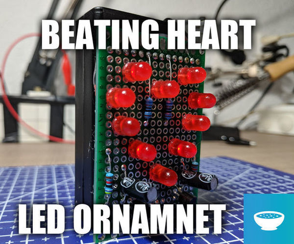 Beating Heart LED Valentine Ornament