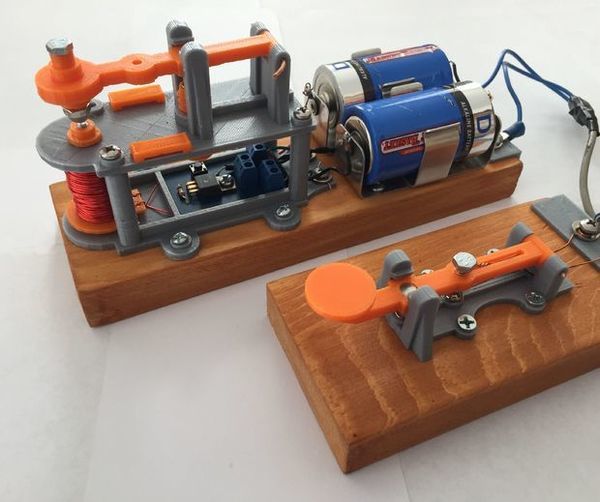 3D Printed Telegraph Key & Sounder