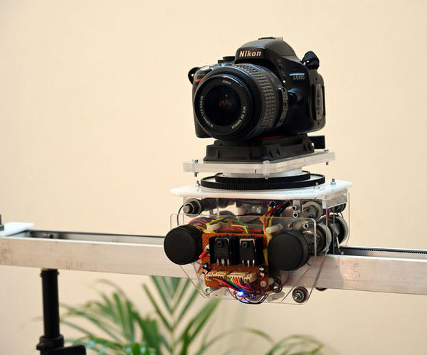 Motorized Remote Control Camera Slider With Panning (Prototype)