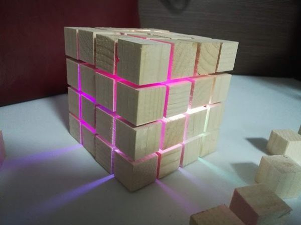 Sound Reactive Light Cube , Featured in Hackspace