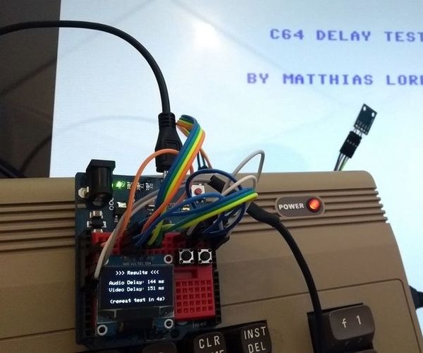 Video/Audio Delay Test Arduino Leonardo + TSL 2561 (Light Sensor) + OLED 1306 Display 12864