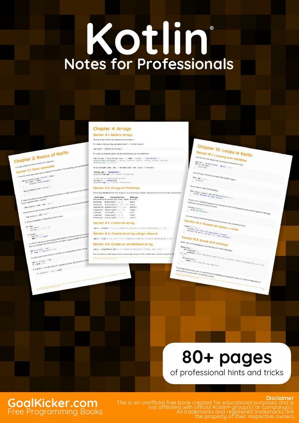 Kotlin Notes for Professionals book