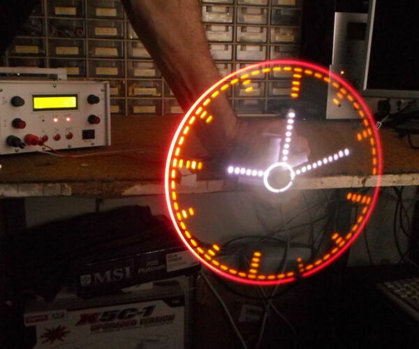 Analog Style Led POV Clock With Arduino Nano