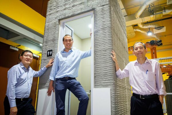 NTU Singapore develops technology that can 3D-print a bathroom unit within a day