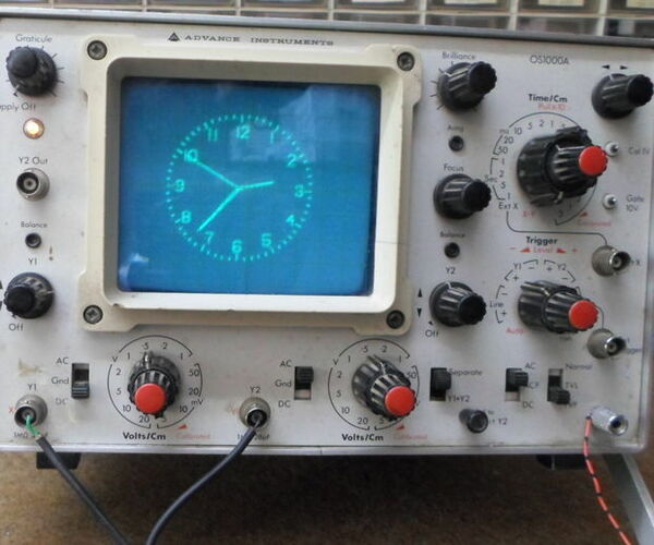 Extremly Simple Oscilloscope Clock With ESP32