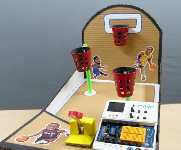 Smart Basketball Arcade Game With Score Counting Hoops Using Evive- Arduino Embedded Platform