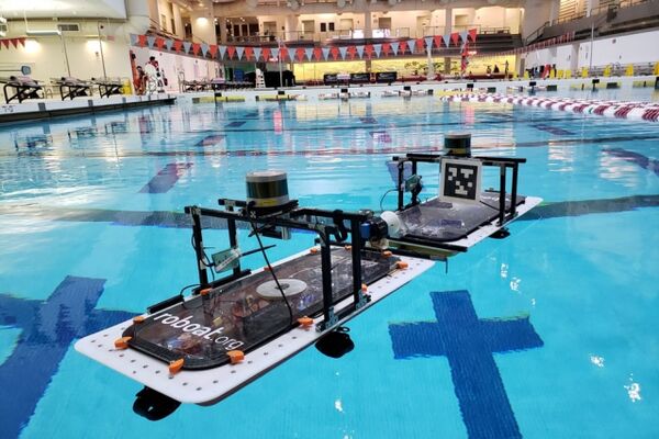 Autonomous boats can target and latch onto each other