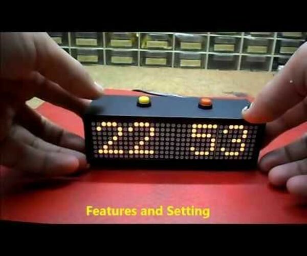 Arduino Nano Mini LED Matrix Clock