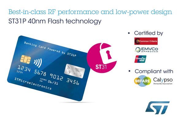 Dual-Interface Secure Microcontroller from STMicroelectronics Boosts Safety and Convenience in Contactless Banking and e-Identification Applications