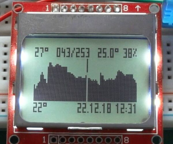 Arduino Datalogger With RTC, Nokia LCD and Encoder