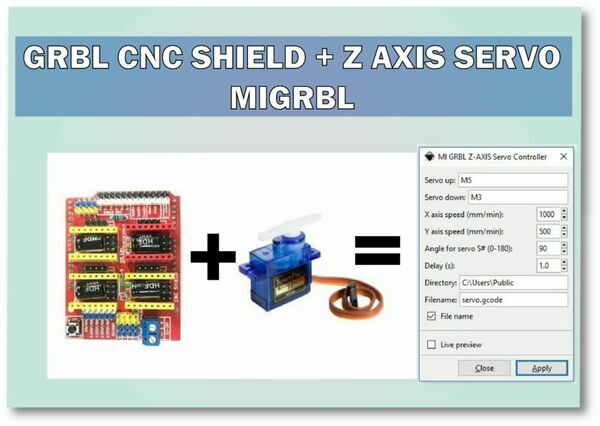 GRBL CNC Shield + Z Axis servo MIGRBL
