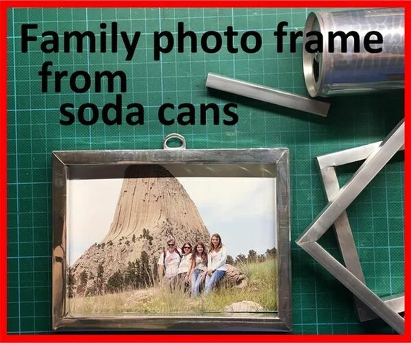 Family Photo Frame From Soda Cans