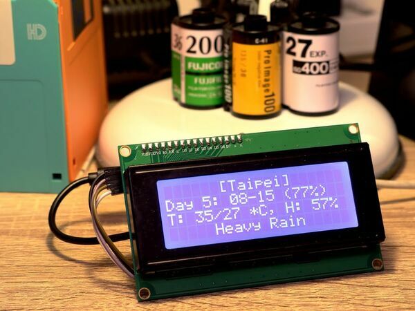 Web Weather Forecast Display on ESP8266 and MicroPython