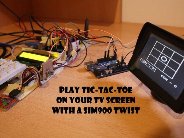 Play Tic-Tac-Toe on Your TV Screen - with a SIM900 Twist