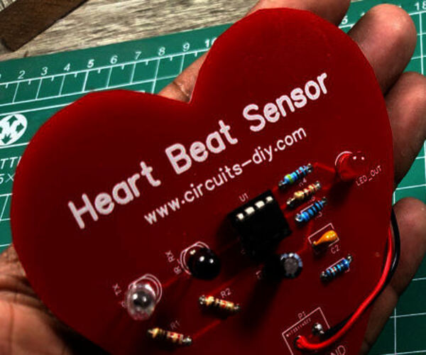 Heartbeat Sensor Circuit Using LM358