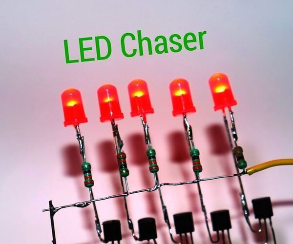 How to Make LED Chaser Using NE555 IC BC547