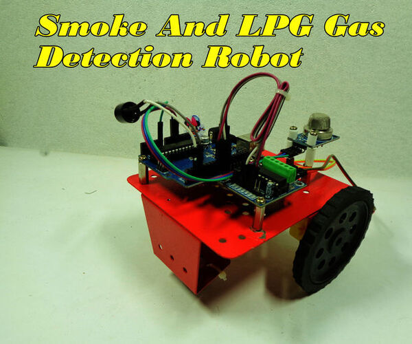 Smoke and LPG Gas Detection Robot