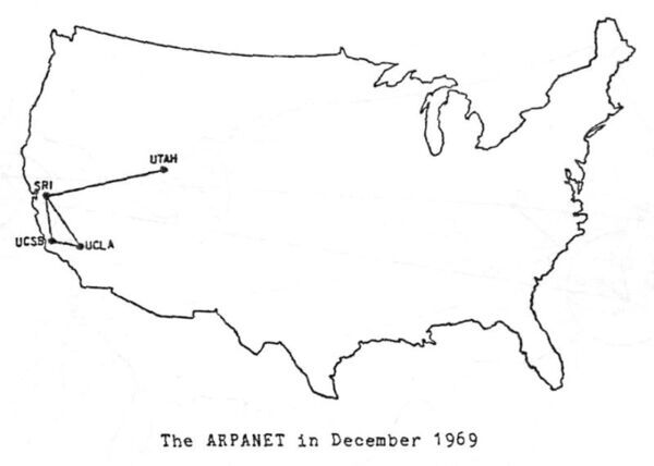 ARPANET establishes 1st computer-to-computer link, October 29, 1969