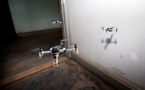 Swarm of tiny drones explores unknown environments