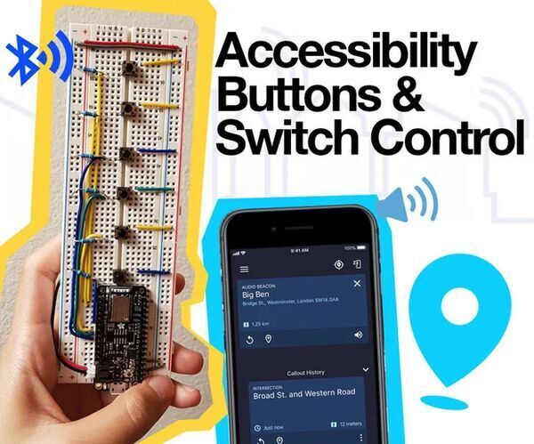 Arduino Accessibility 'Around Me' Buttons & Switch Control Connected to Your Phone