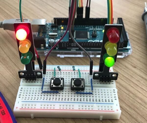 State Machine on Arduino - a Pedestrian Traffic Light