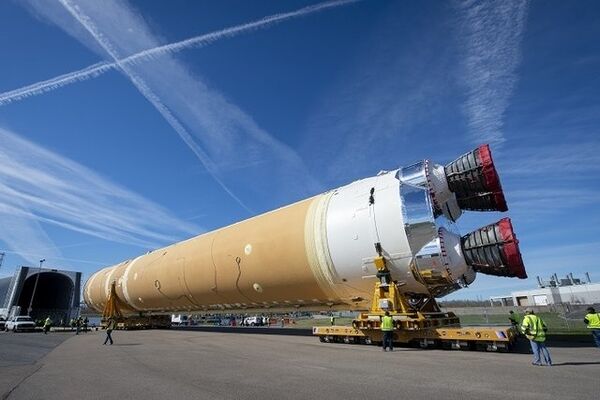 Boeing Rolls Out First Space Launch System Core Stage for Delivery to NASA