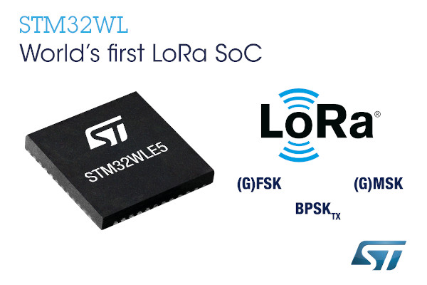 STMicroelectronics STM32 System-on-Chip Accelerates Creation of Smart Devices with LoRa® IoT Connections