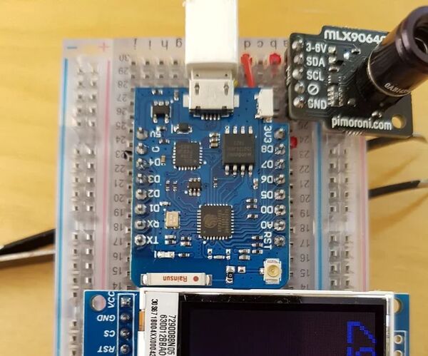 Wiring a LOLIN WEMOS D1 Mini Pro to an SSD1283A 130x130 Transflective LCD SPI Display