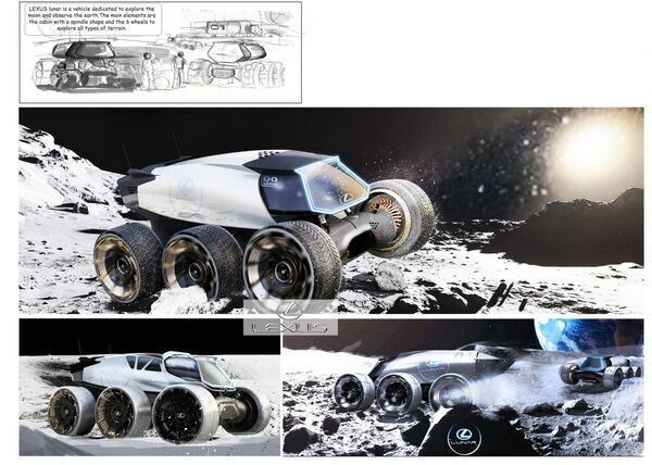 Lexus Creates Moon Mobility Concept Sketch For Lunar Design Portfolio