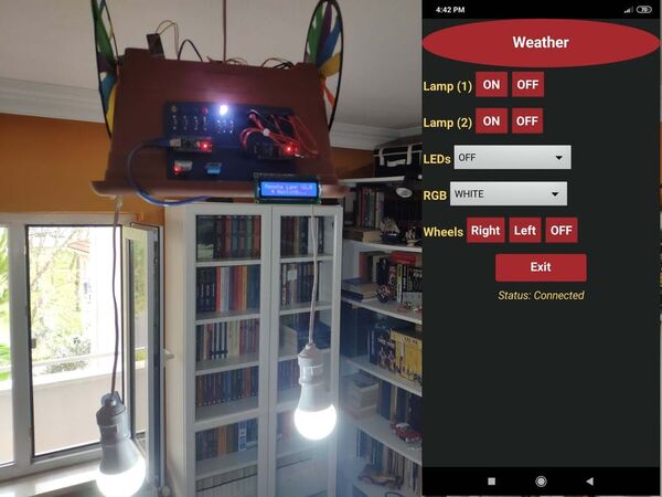 Bluetooth Mobile Remote Lamp with Weather Station