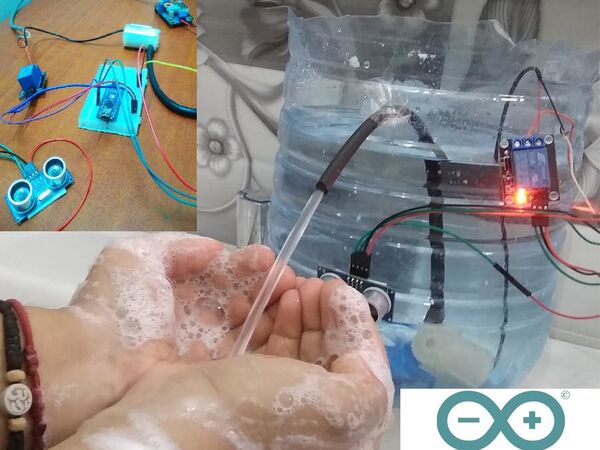 Automatic faucet (Touchless) using Arduino - Wash hands and stay safe during COVID-19 crisis