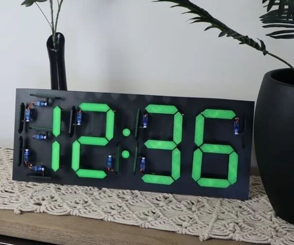 Mechanical Seven Segment Display Clock