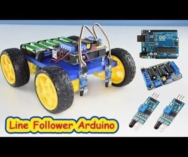 Line Follower Robot Arduino and L293D Shield