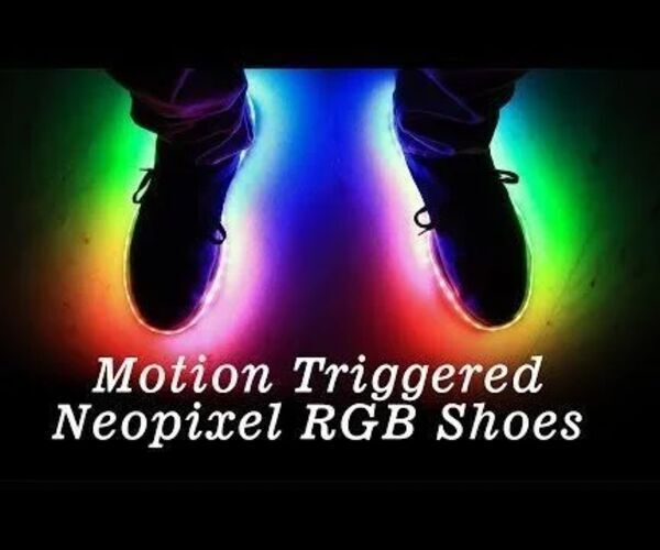 Motion Triggered Neopixel RGB Shoes!