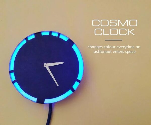 Cosmo Clock - Changes Color Everytime an Astronaut Enters Space