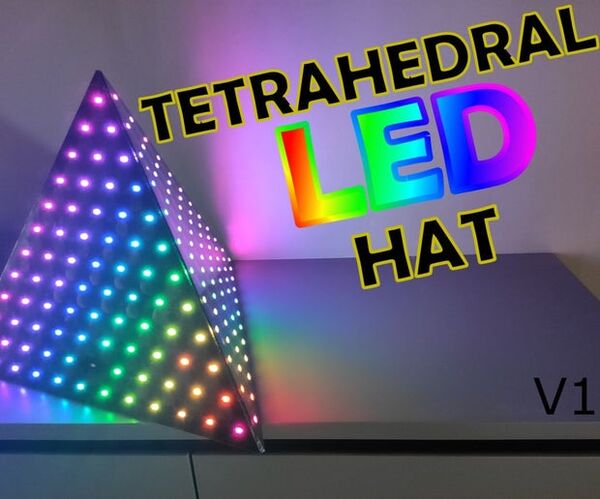 Tetrahedral LED Hat (Deichkind Style) V1