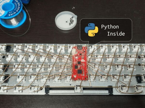 A Hand-wired USB and Bluetooth Keyboard Powered by Python