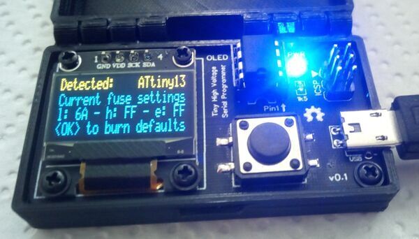 TinyHVSP - High Voltage Serial Programmer based on ATtiny84