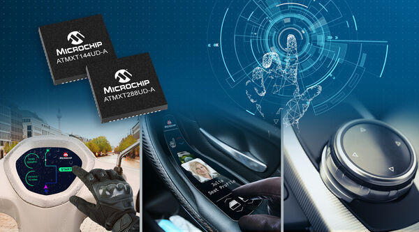 Microchip Delivers the Smallest Automotive maXTouch Controllers for Smart Surfaces and Multi-function Displays
