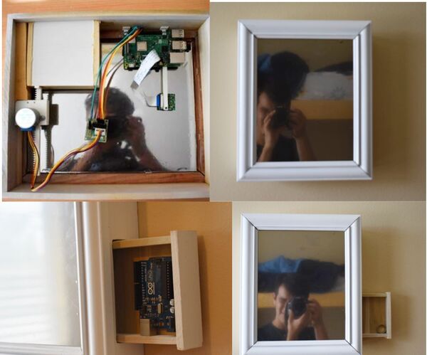 Facial Recognition Mirror With Secret Compartment