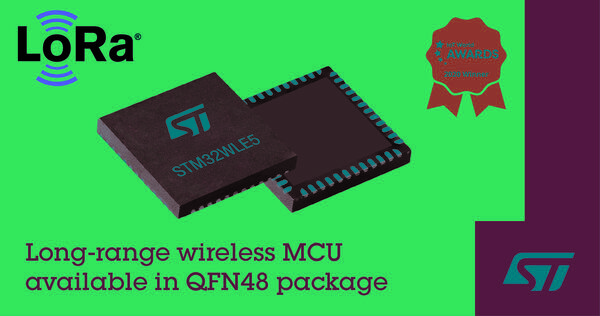 STMicroelectronics Expands Access to Market-Unique LoRa®-Enabled STM32WL SoC with 48-Pin Package Option