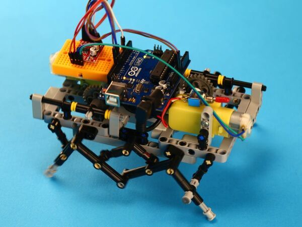 A DIY Hexapod Robot with Arduino, Lego, and 3D Printed Parts