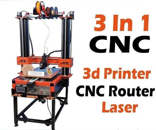 Homemade 3 in 1 CNC (Router, 3D Printer & Laser Engraver)