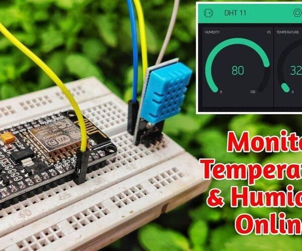 Room Temperature Over Internet With BLYNK ESP8266 & DHT11