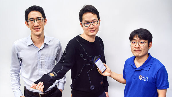 NUS team develops smart suit wirelessly powered by a smartphone